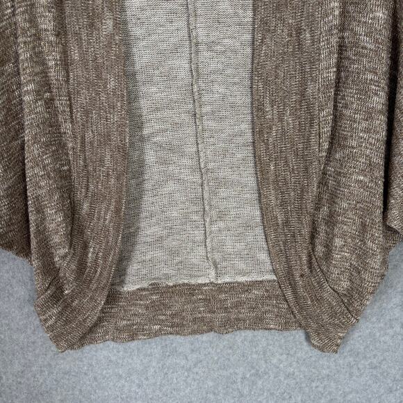Promesa Cardigan Sweater Womens Medium Metallic Open Marled Grandpa Neutral Thin - Picture 4 of 9
